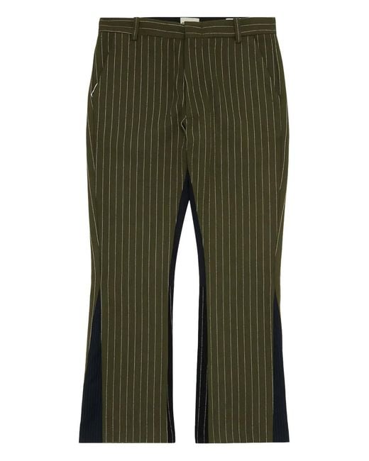 GALLERY DEPT. Green Pinstripe Flared Trousers