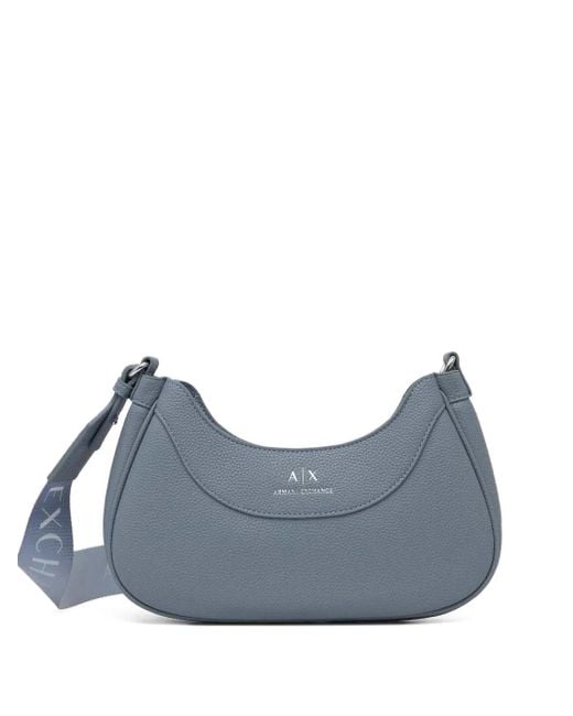 ARMANI EXCHANGE Blue Logo-Debossed Cross Body Bag