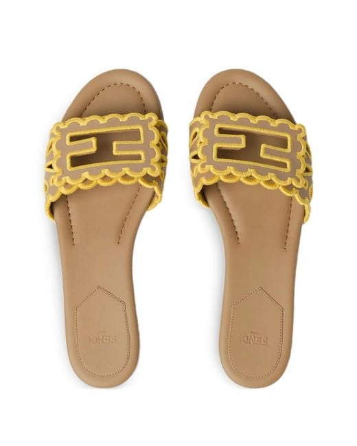Fendi Metallic Sandales Baguette En Cuir