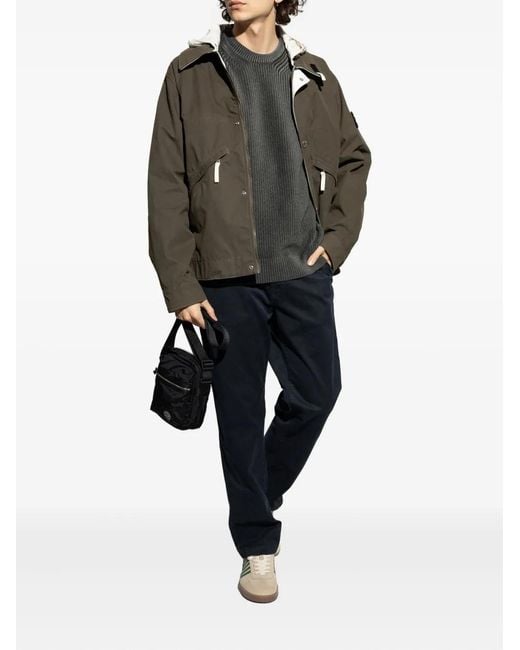 Stone Island Gray Logo-Patch Sweater for men