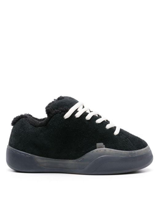 ERL Black Suede Skate Sneaker Leather Shoes for men