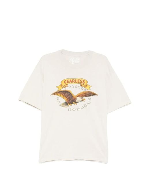 Melt White Eagle Graphic T-Shirt for men