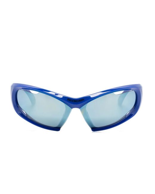 Balenciaga Blue Dynamo Oversize-Frame Sunglasses