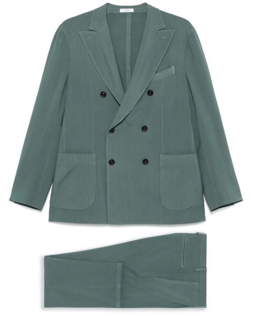 Boglioli Green Virgin-Wool Suit for men