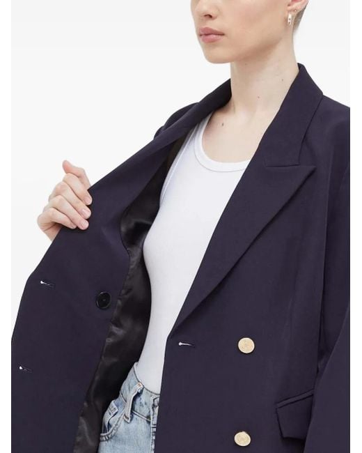 Blazer Rubysusbbtonya Doppiopetto di Bruuns Bazaar in Blue