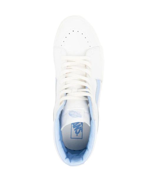 Vans White Sk8-Hi Logo-Patch Sneakers for men