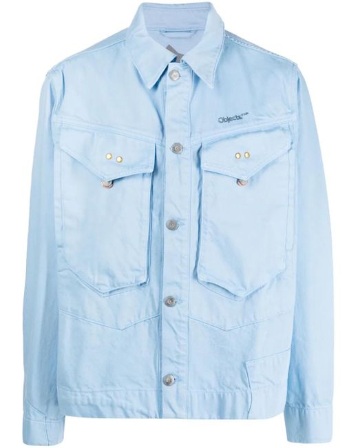 Objects IV Life Blue Logo-Print Denim Jacket for men