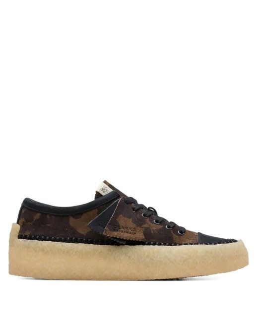 Clarks Brown Caravan Low Sneakers for men
