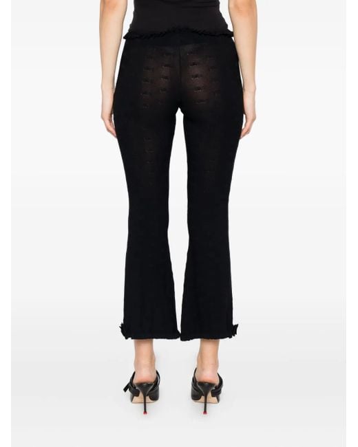 Balenciaga Black Bow Ruffled Trousers