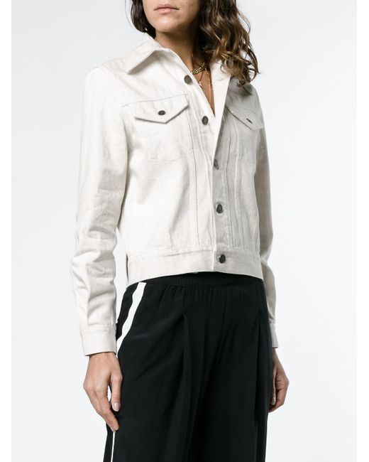 CALVIN KLEIN 205W39NYC Cotton Denim Jacket in White - Save 56% - Lyst