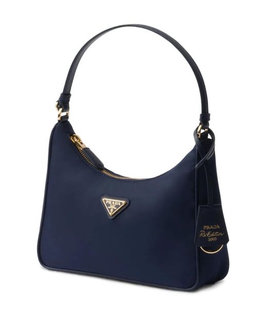 Prada Blue Mini Re-Edition Shoulder Bag