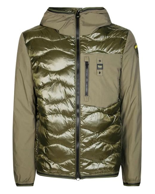 メンズ Blauer Albert Hooded Quilted Jacket Green