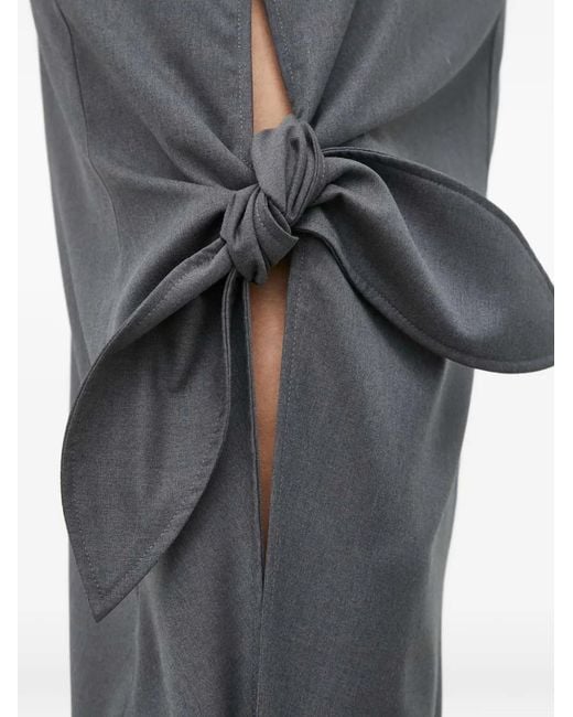 Remain Women's White Knot-Detail Midi Dress