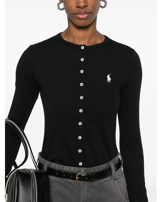 Polo Ralph Lauren Black Polo Pony-Embroidered Shirt