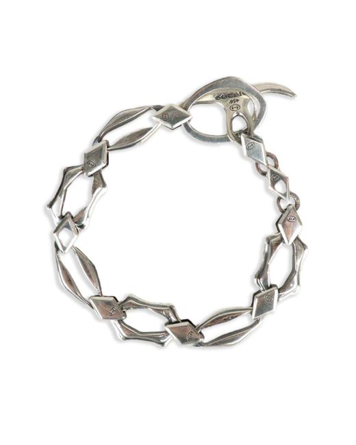 Yohji Yamamoto Metallic Cable-link Silver Bracelet for men
