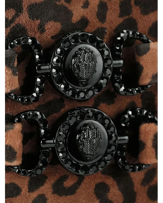 Kurt Geiger Brown 110Mm Mansion Leopard Straps Ankle Boots