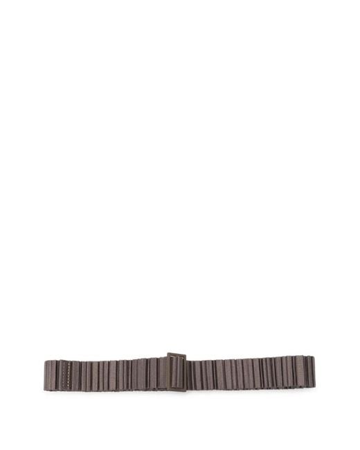 Pleats Please Issey Miyake White Pleated Buckle Belt