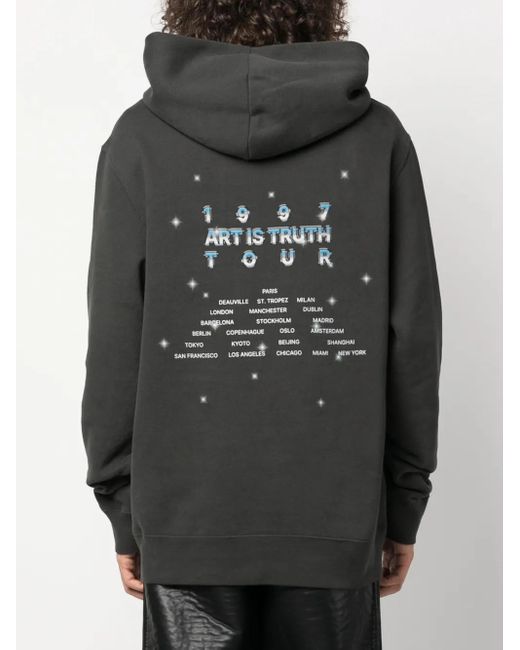 Zadig & Voltaire Gray Logo-Print Organic Cotton-Blend Hoodie for men