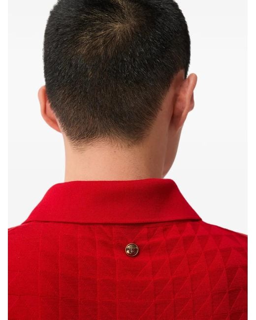 Polo En Laine Versace pour homme en coloris Red