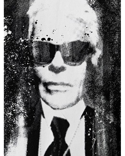 Karl Lagerfeld Black T-Shirt À Imprimé Graphique for men