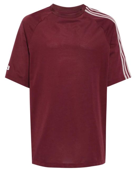 Y-3 Red 3-Stripes T-Shirt for men