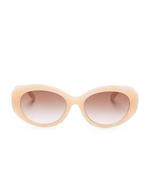 Ralph Lauren Pink Oval-Frame Sunglasses