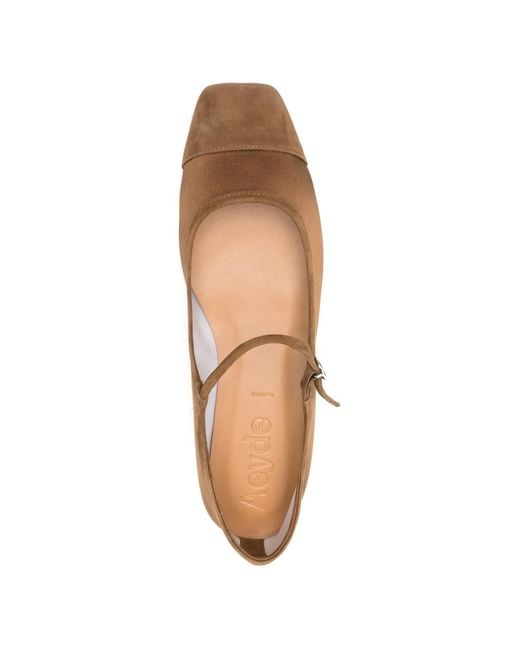 Aeyde White Uma Mary-Jane Ballet Flat