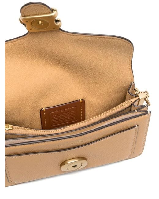 COACH Natural Tabby 20 Leather Shoulder Bag