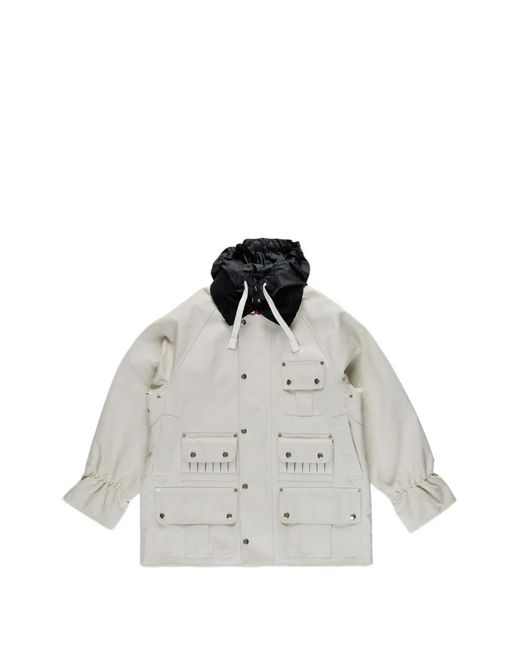 La Fetiche White Veste Utilitaire Rene À Manches Longues