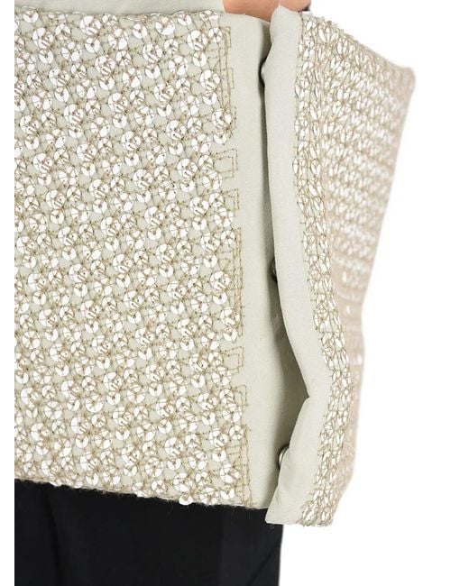 Rick Owens Gray Embroidered Sleeveless Blouse
