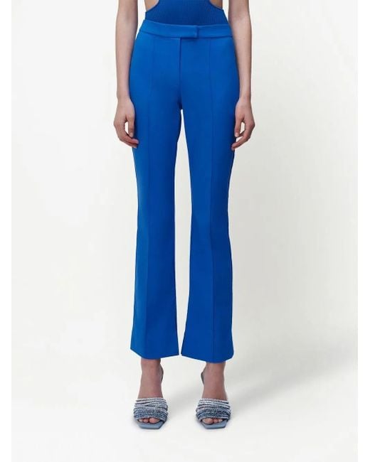 Jonathan Simkhai Blue Carmine Flared Trousers