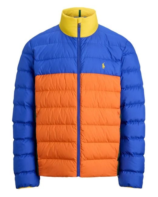 メンズ Polo Ralph Lauren カラーブロック パデッドジャケット Blue