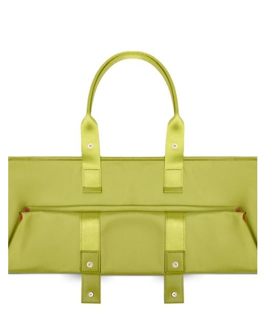 Lancel Yellow Large Mistral Rollable Zip Tote Bag