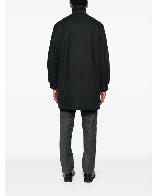 Barbour Black X Paul Smith Corduroy-Collar Coat for men