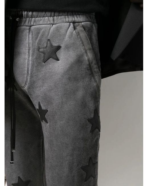 Amiri Gray Star Pattern Gradient Track Trousers for men