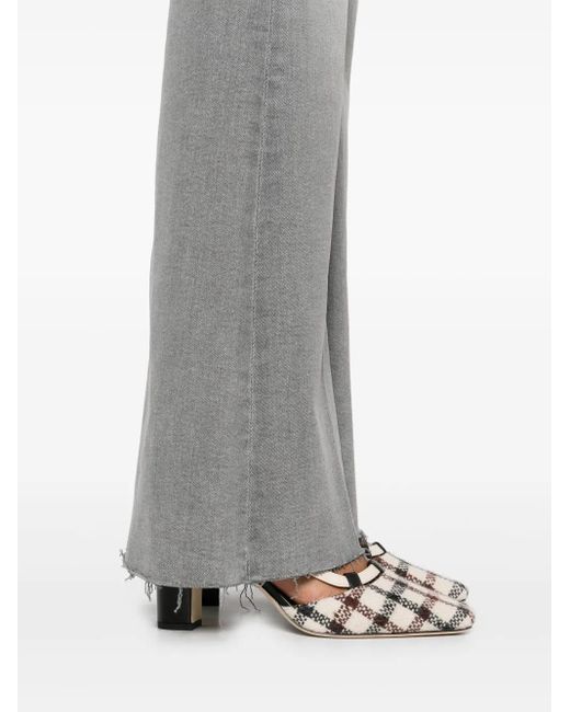 Mother Gray Schlagjeans Mit Ausgefranstem Saum