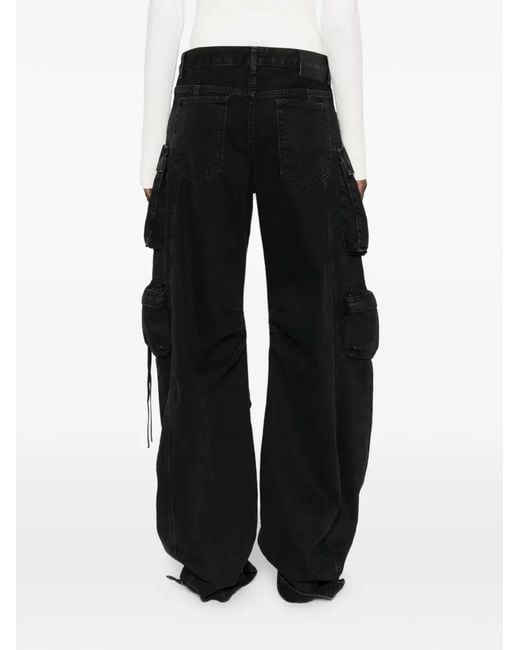 The Attico Black Ruffled Jeans