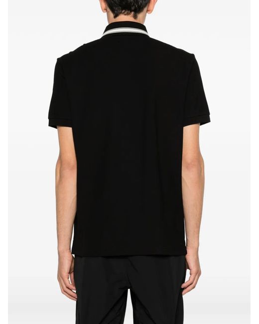 Moncler Black Logo Collar Cotton T-Shirt for men
