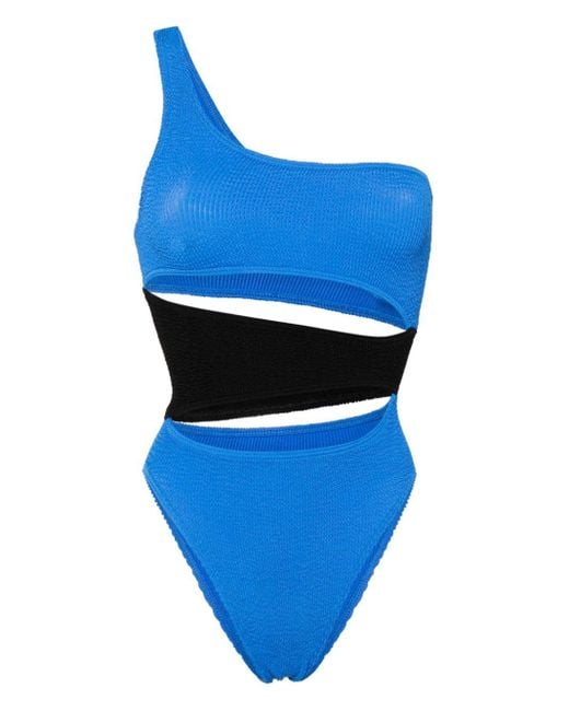 Bondeye Blue Splice Rico Shirred Swimsuit