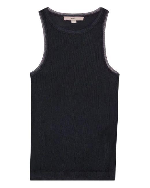 Remain Geribbelde Tanktop Met Raceback in het Black