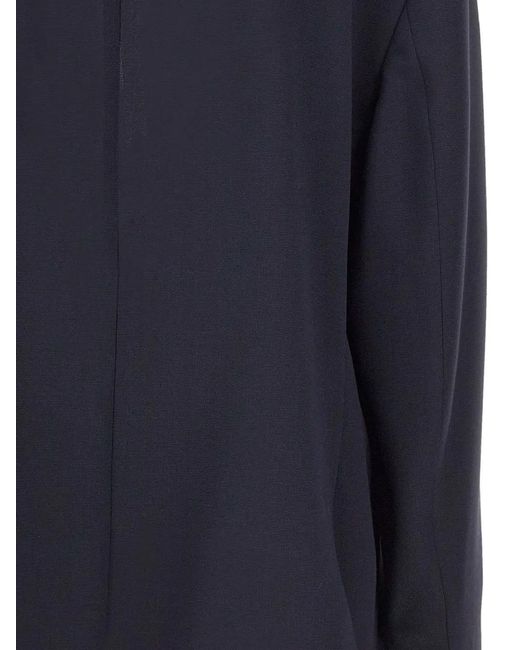 Santaniello Blue Patch-Pocket Button Blazer for men