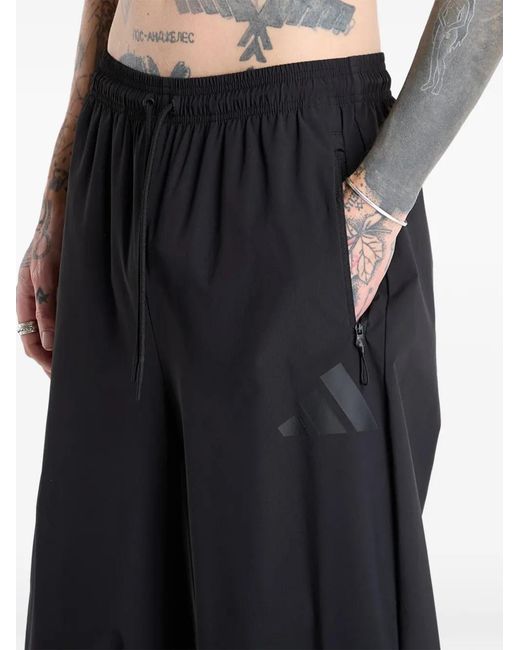 Adidas Black Drawstring Track Pants for men