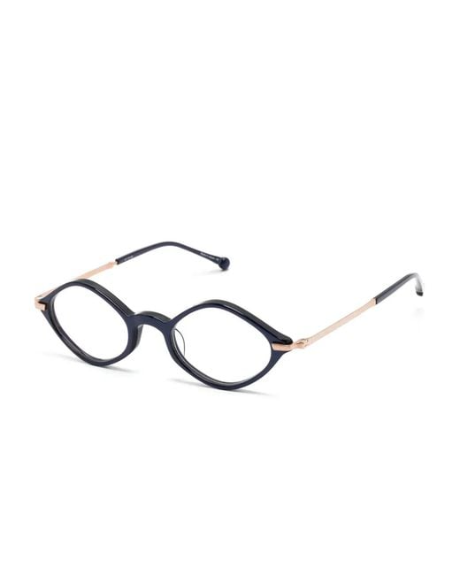 Matsuda Blue Geometric-Frame Glasses