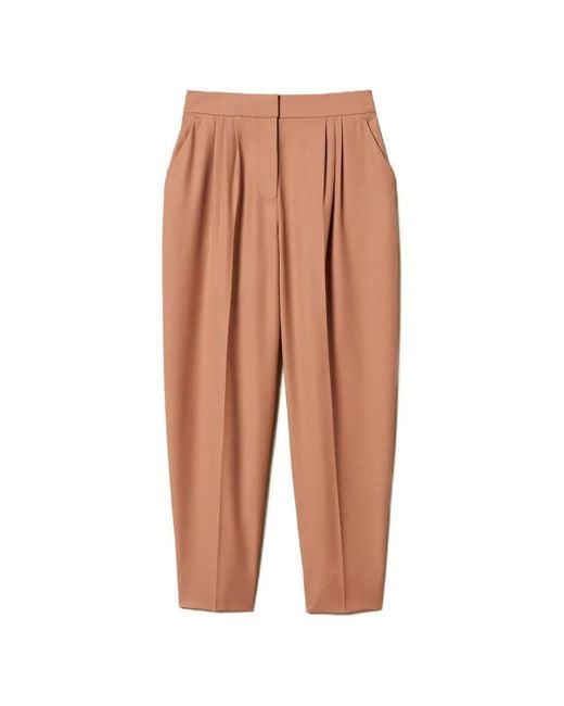 Twinset White Pleated Trousers