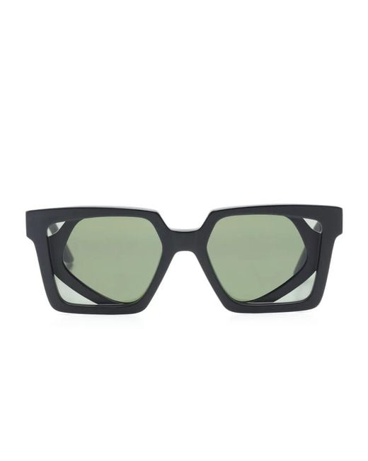 Kuboraum Green Double-Frame Oversized Sunglasses