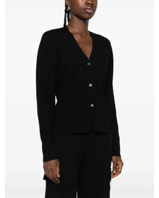 P.A.R.O.S.H. Black Button-Front Cardigan