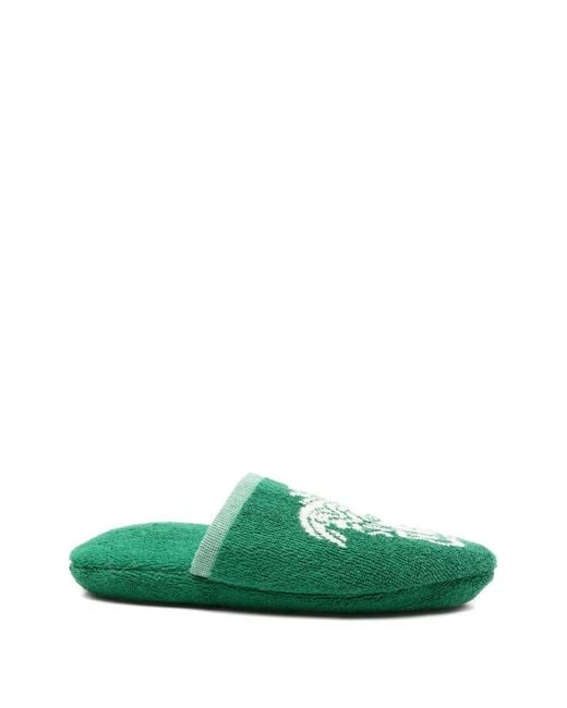 Versace Green Medusa-Motif Slippers