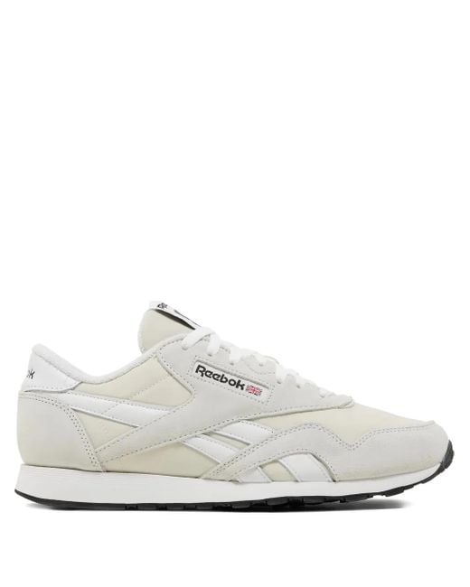 Reebok White Nylon Suede Trainers for men