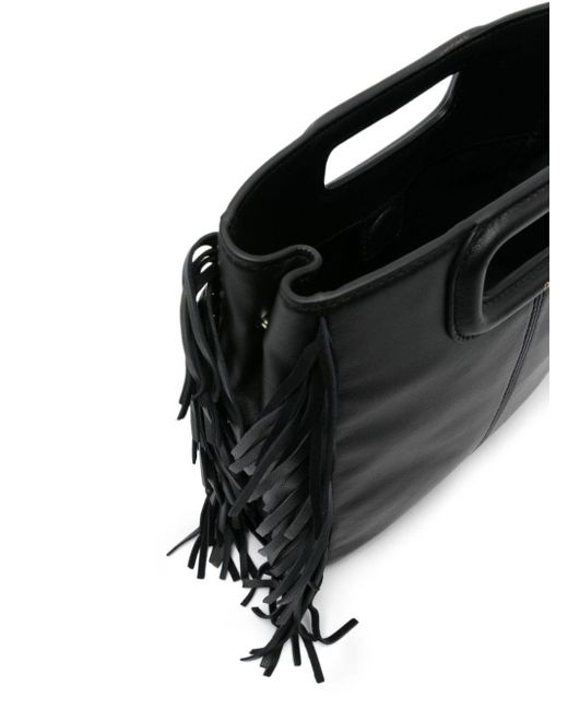 Maje Black M Leather Tote Bag
