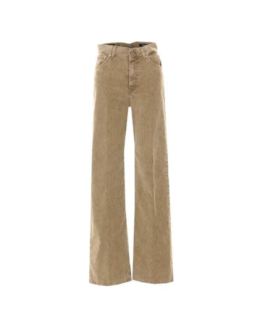 Dondup Natural Corduroy Wide-Leg Jeans